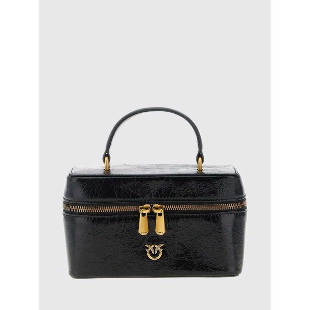 Pinko Women Pinko Crush Leather Mini Handbag With Metal Love Birds Logo